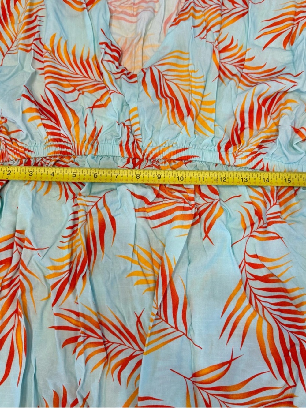 NWT Cupshe Beach Vacation Dress/Cover-up in Light Blue and Orange - Picture 2 of 7